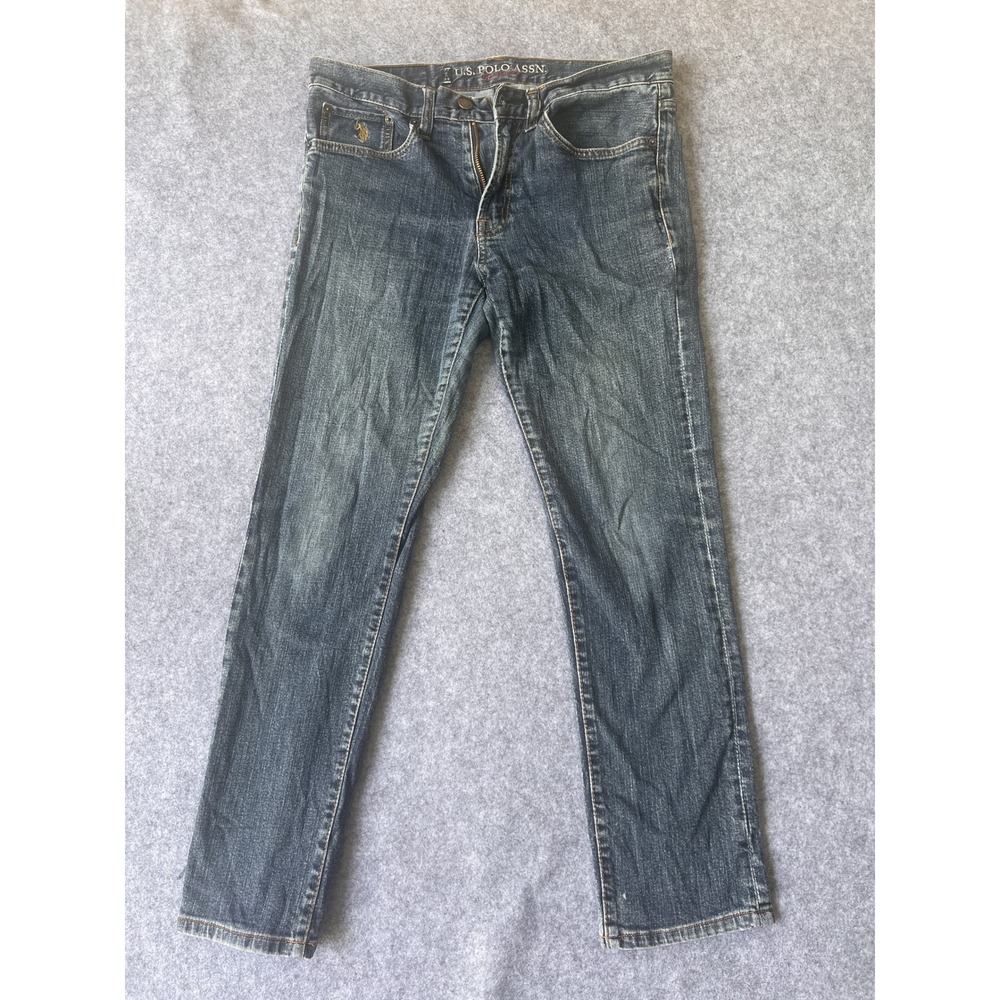 U.S. Polo Assn. Denim Co. Jeans 32x34 Blue Slim Straight Stretch Cotton